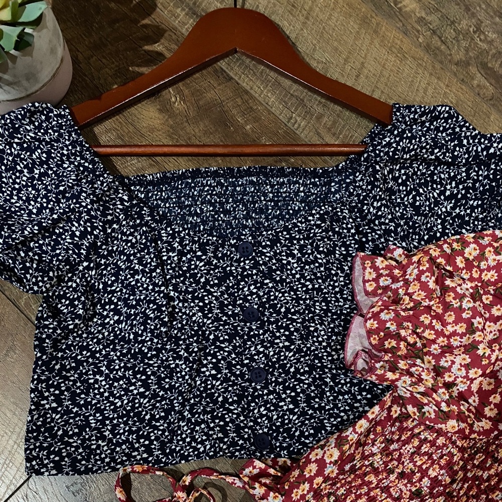 Two, size XL bohemian crop top
